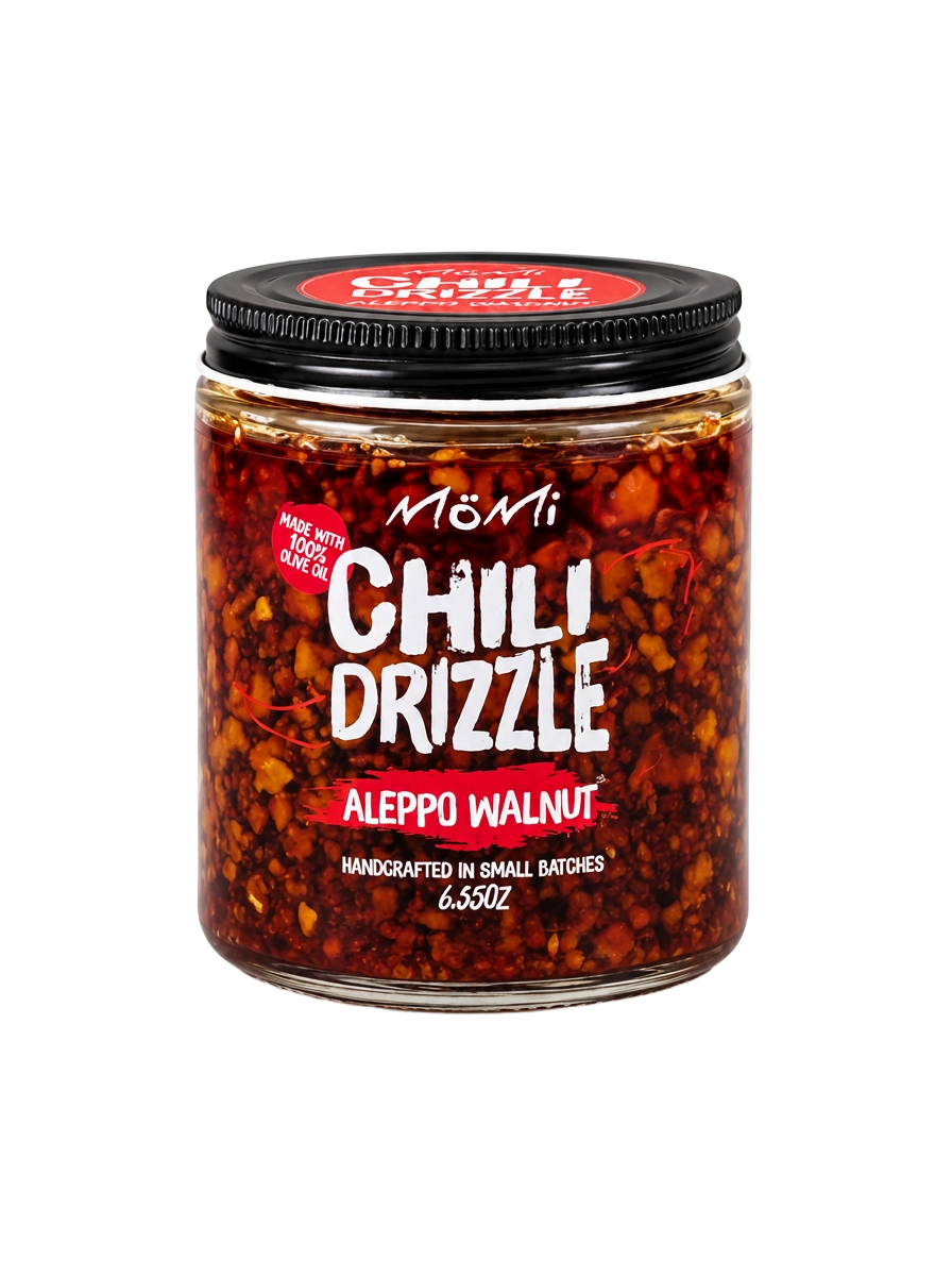 MÖMI Chili Drizzle Aleppo Walnut jar